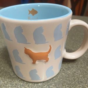Small cat kitten  coffee mug Herrods  of London cats 3.25” tall